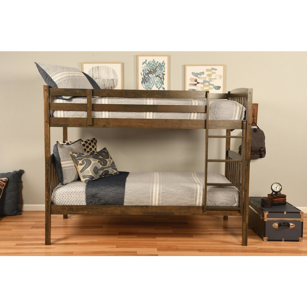 Claire Twin/Twin Bunk Bed Rustic Walnut