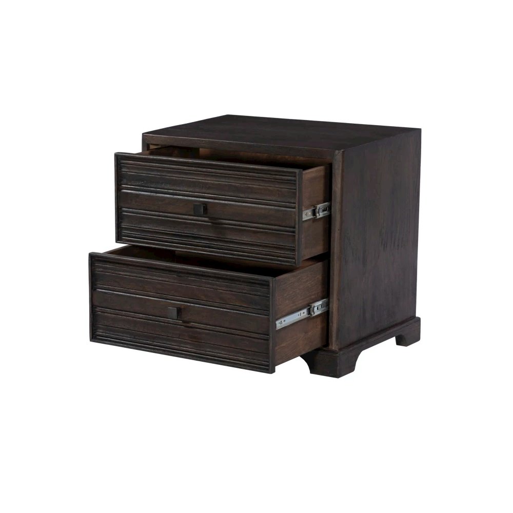 Carmenita 2-Drawer Might Night Stand - Rich Umber