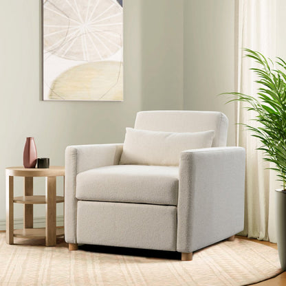 Conley Convertible Chair Ivory Boucle