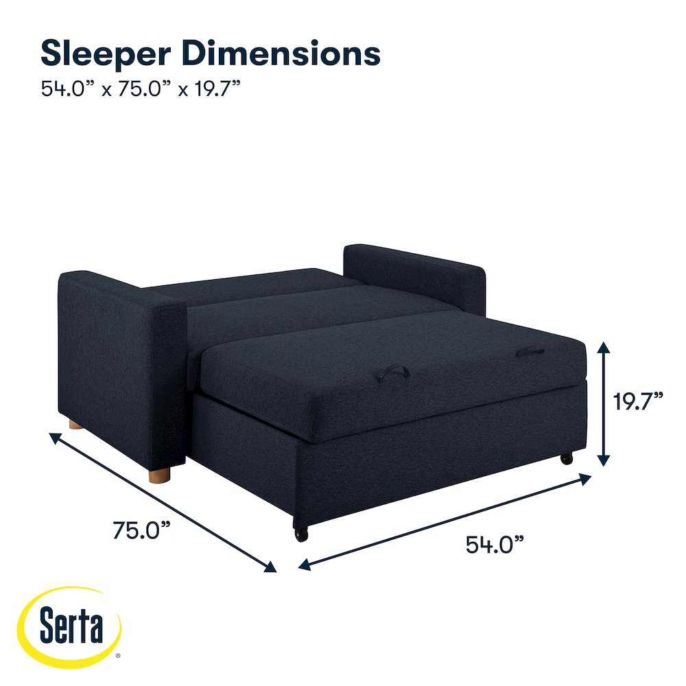 Tyler Convertible Sofa Navy Woven