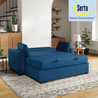 Augustine Queen Convertible Sofa Navy Blue