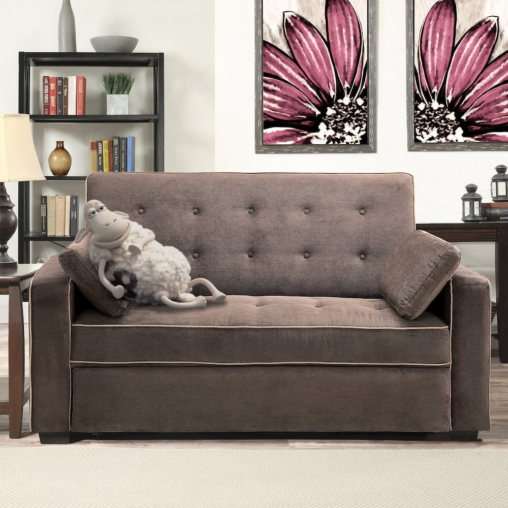 Augustine Queen Convertible Sofa Java