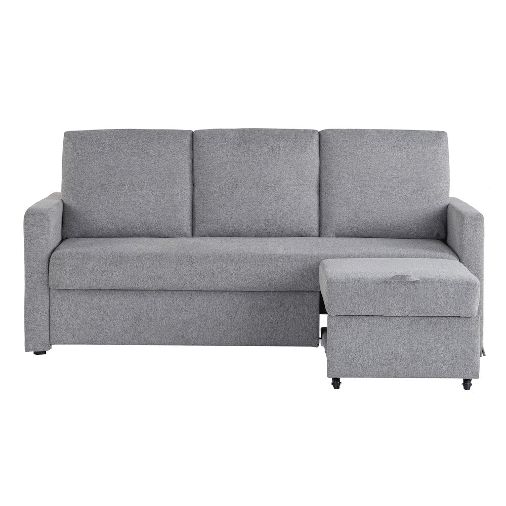 Mia Convertible Sofa Light Gray