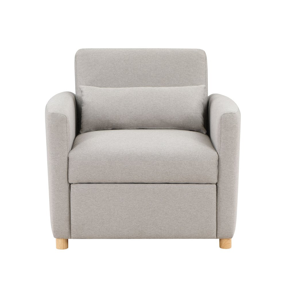 Conley Convertible Chair Light Grey Woven
