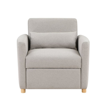 Conley Convertible Chair Light Grey Woven
