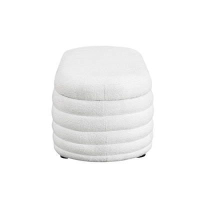 Lancaster Storage Ottoman Large White
