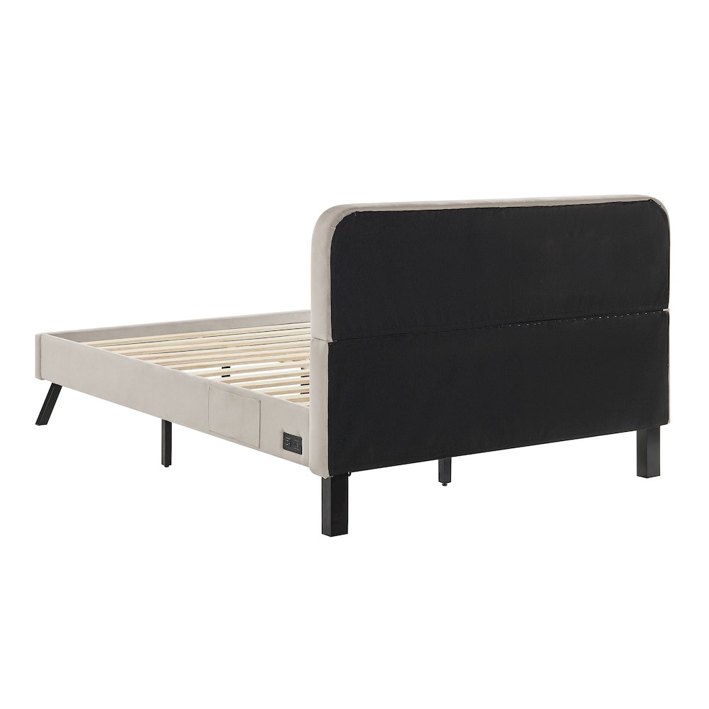 Adaline Upholstered Bed Queen Light Gray