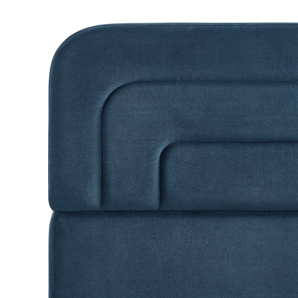 Adaline Upholstered Bed Queen Navy