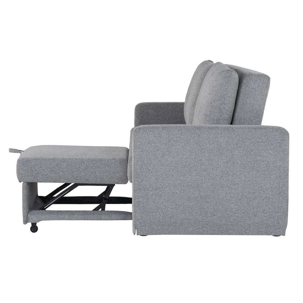 Mia Convertible Sofa Light Gray
