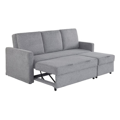 Mia Convertible Sofa Light Gray