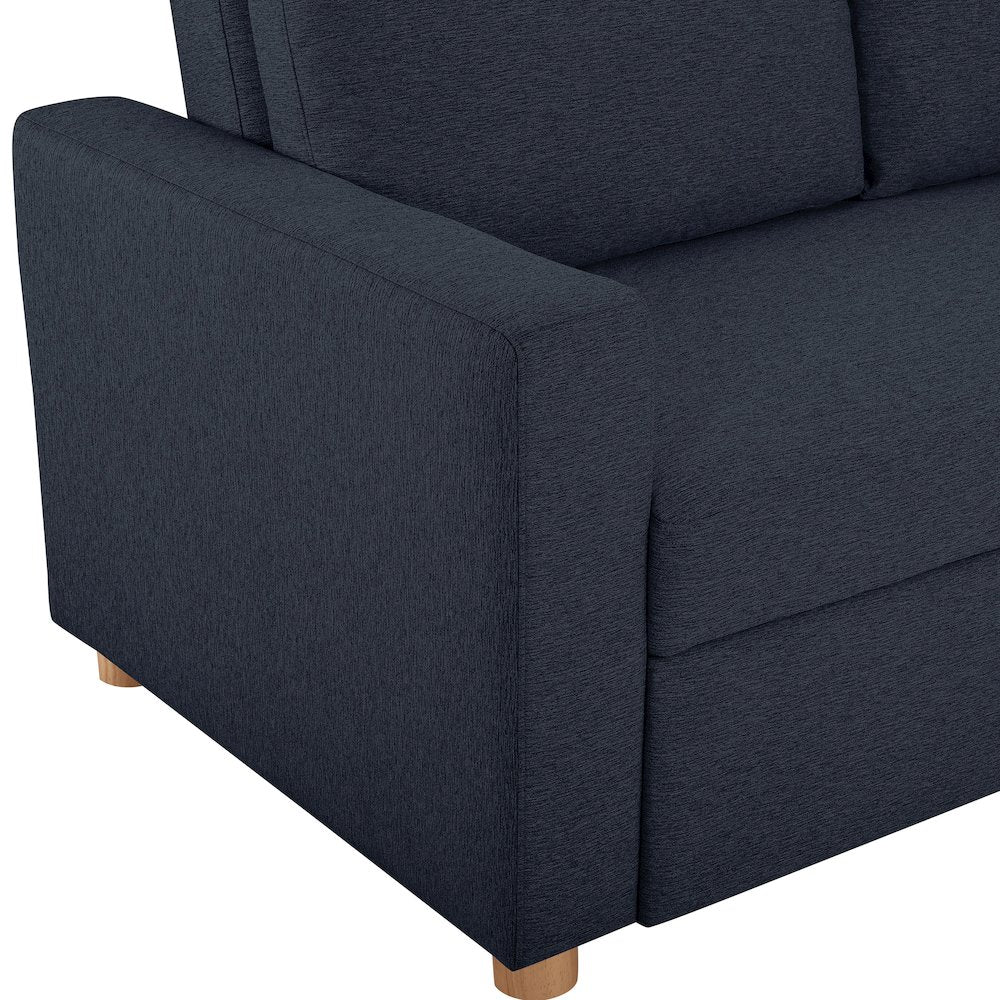 Tyler Convertible Sofa Navy Woven
