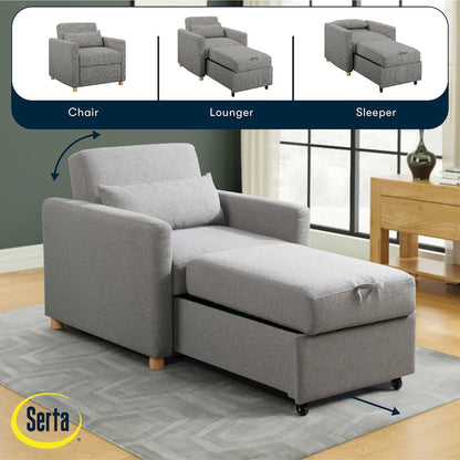 Conley Convertible Chair Grey Boucle