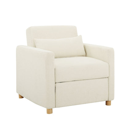 Conley Convertible Chair Ivory Boucle
