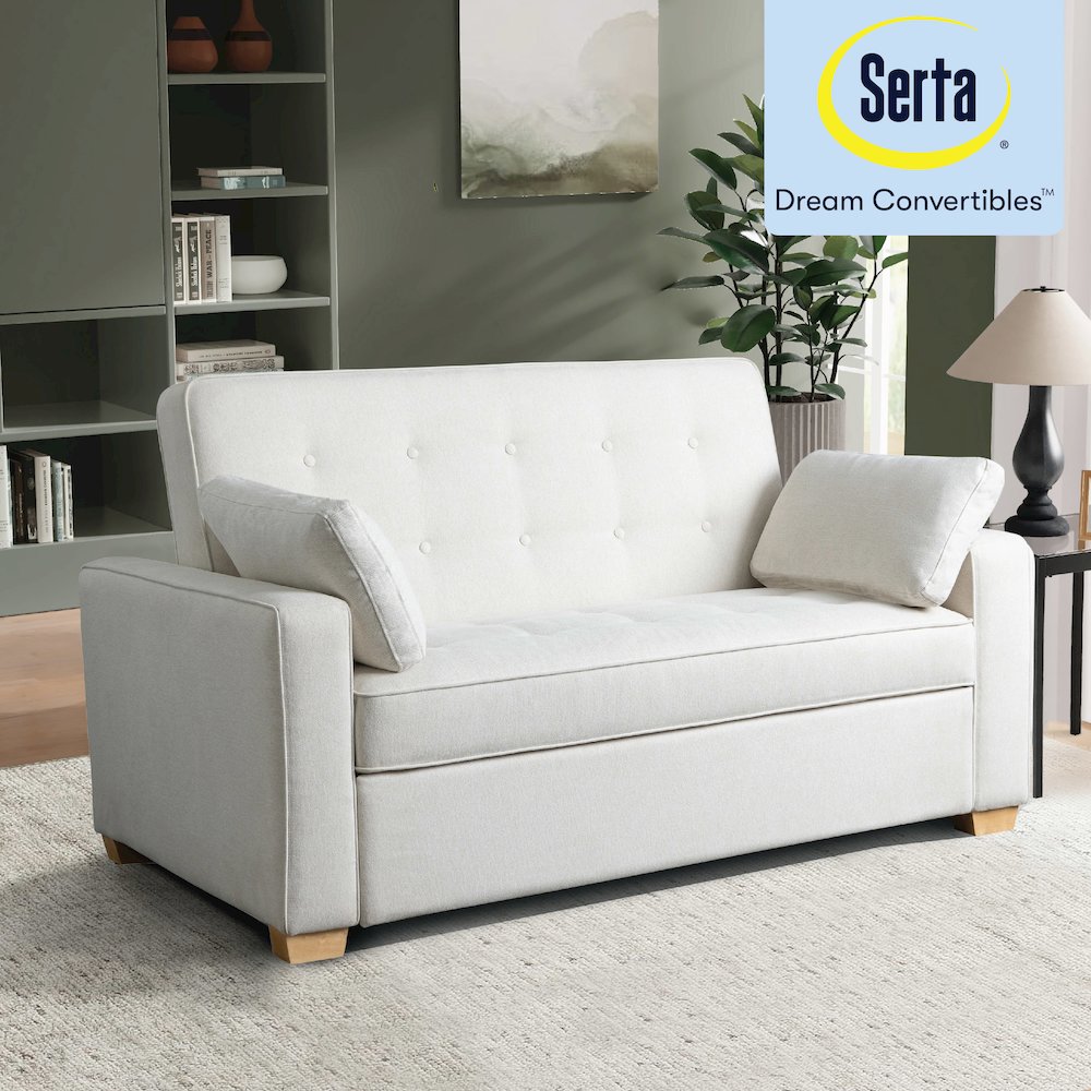Augustine Full Convertible Loveseat Oyster