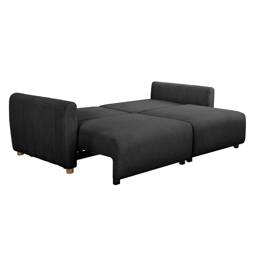 Galloway Convertible Sofa Charcoal Boucle