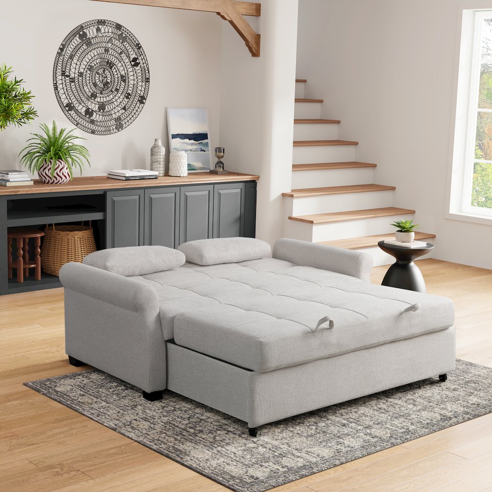 Hampton Queen Convertible Sofa Oatmeal