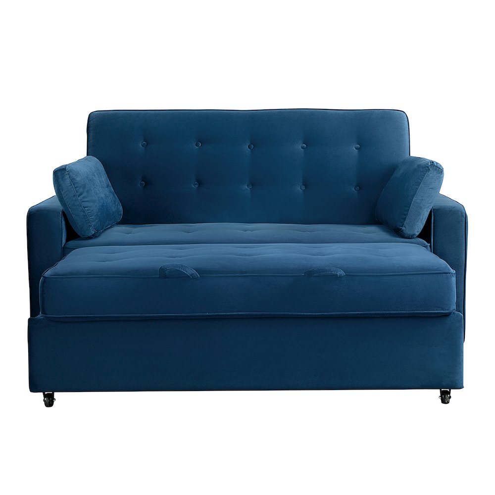 Augustine Queen Convertible Sofa Navy Blue