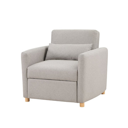 Conley Convertible Chair Light Grey Woven