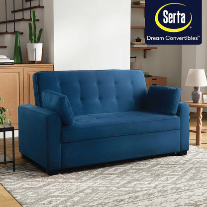 Augustine Queen Convertible Sofa Navy Blue
