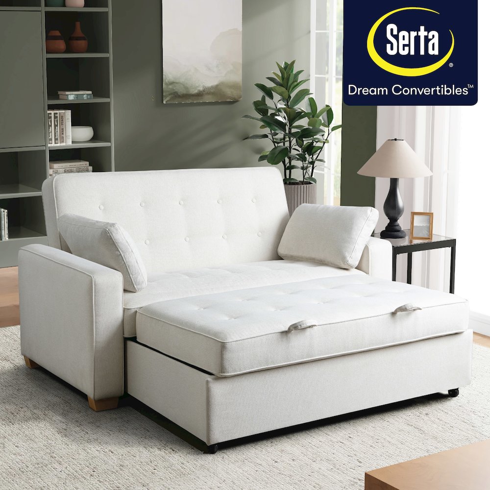 Augustine Full Convertible Loveseat Oyster