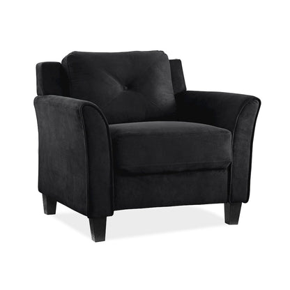 Hartford Chair Curved Arms Black
