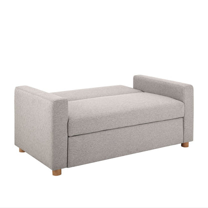 Tyler Convertible Sofa Light Grey Woven