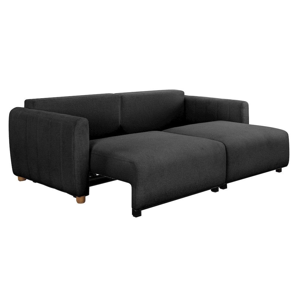 Galloway Convertible Sofa Charcoal Boucle
