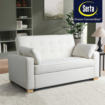 Augustine Full Convertible Loveseat Oyster