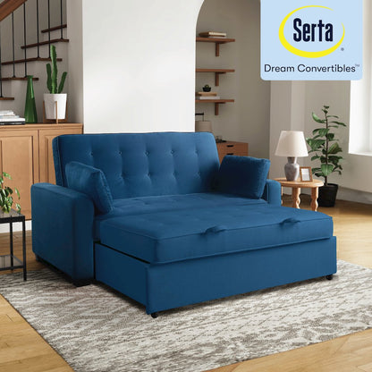 Augustine Queen Convertible Sofa Navy Blue