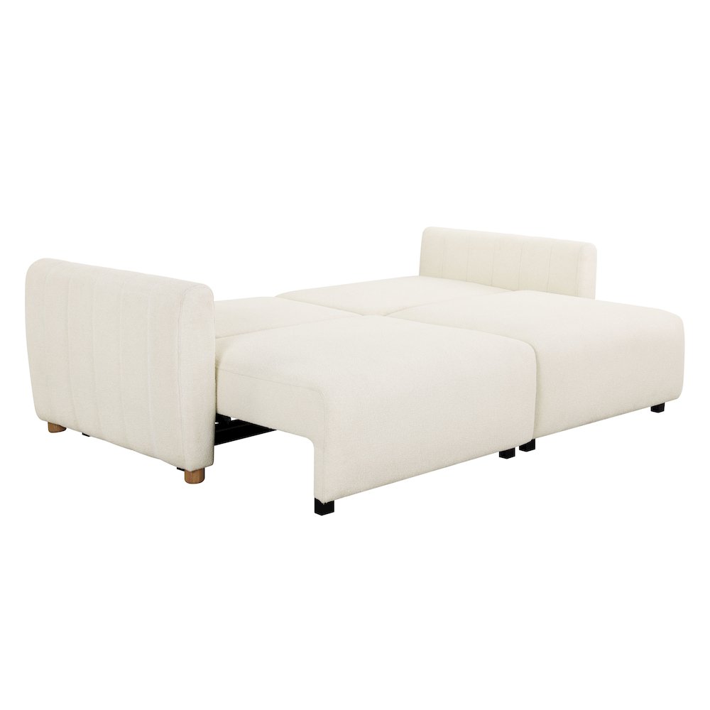 Galloway Convertible Sofa Ivory Boucle
