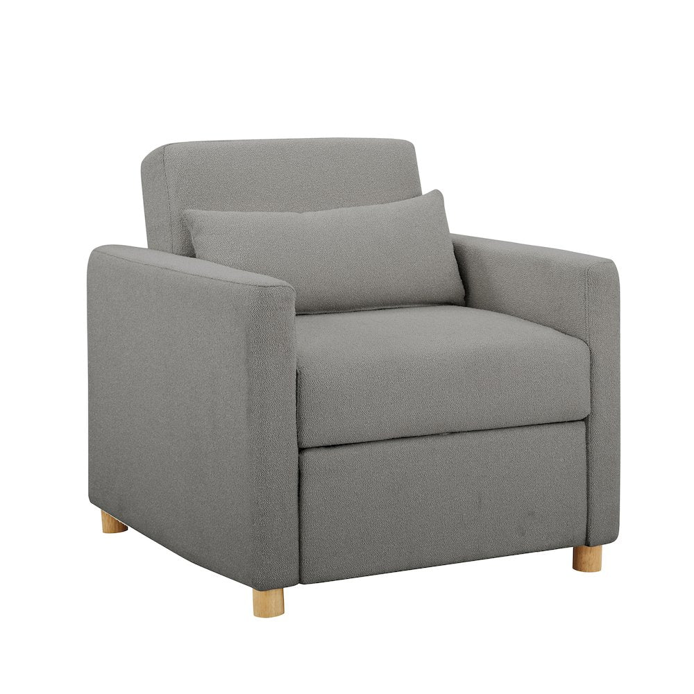 Conley Convertible Chair Grey Boucle