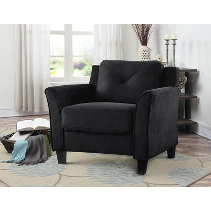 Hartford Chair Curved Arms Black