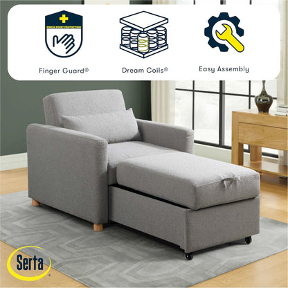Conley Convertible Chair Grey Boucle