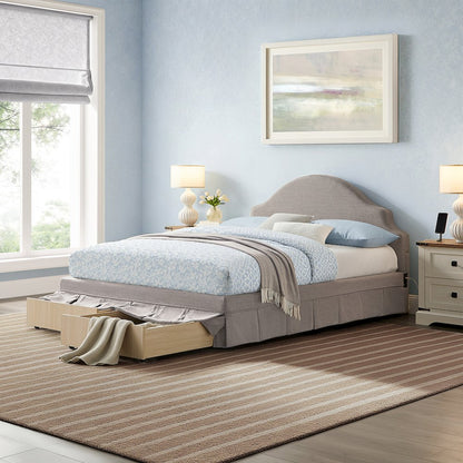 Caroline Upholstered Storage Bed Queen Gray