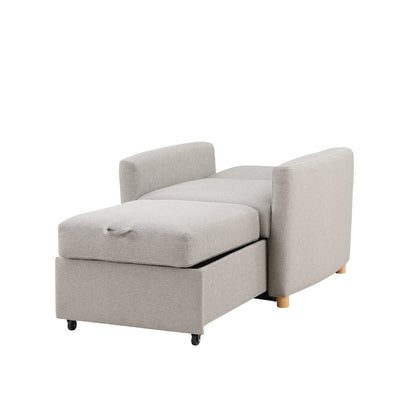 Conley Convertible Chair Light Grey Woven