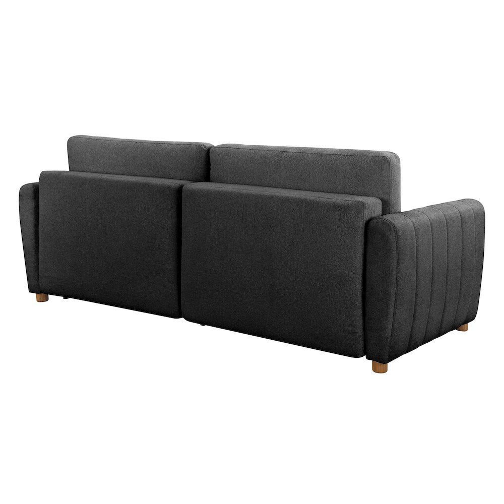 Galloway Convertible Sofa Charcoal Boucle