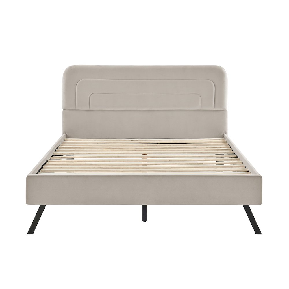 Adaline Upholstered Bed Queen Light Gray