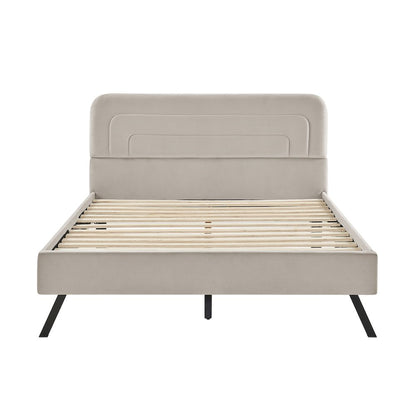 Adaline Upholstered Bed Queen Light Gray