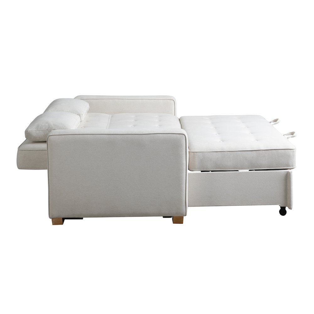 Augustine Full Convertible Loveseat Oyster