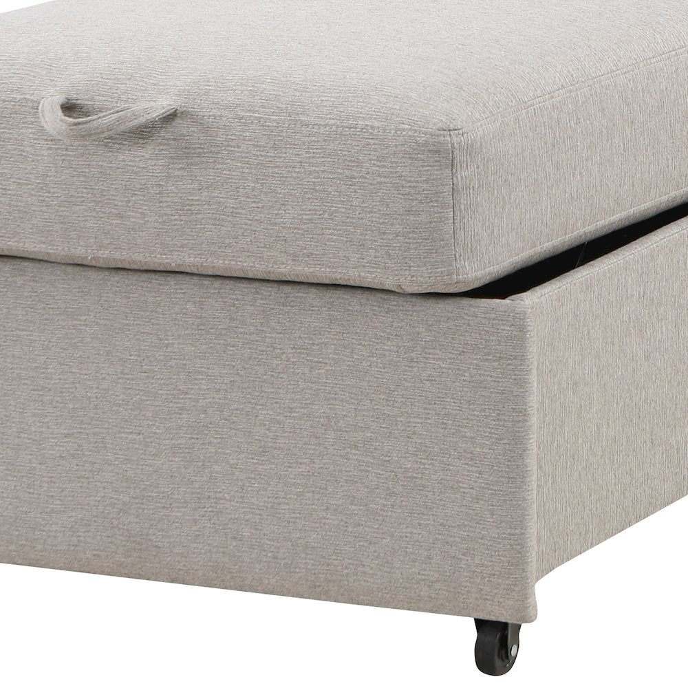 Conley Convertible Chair Light Grey Woven