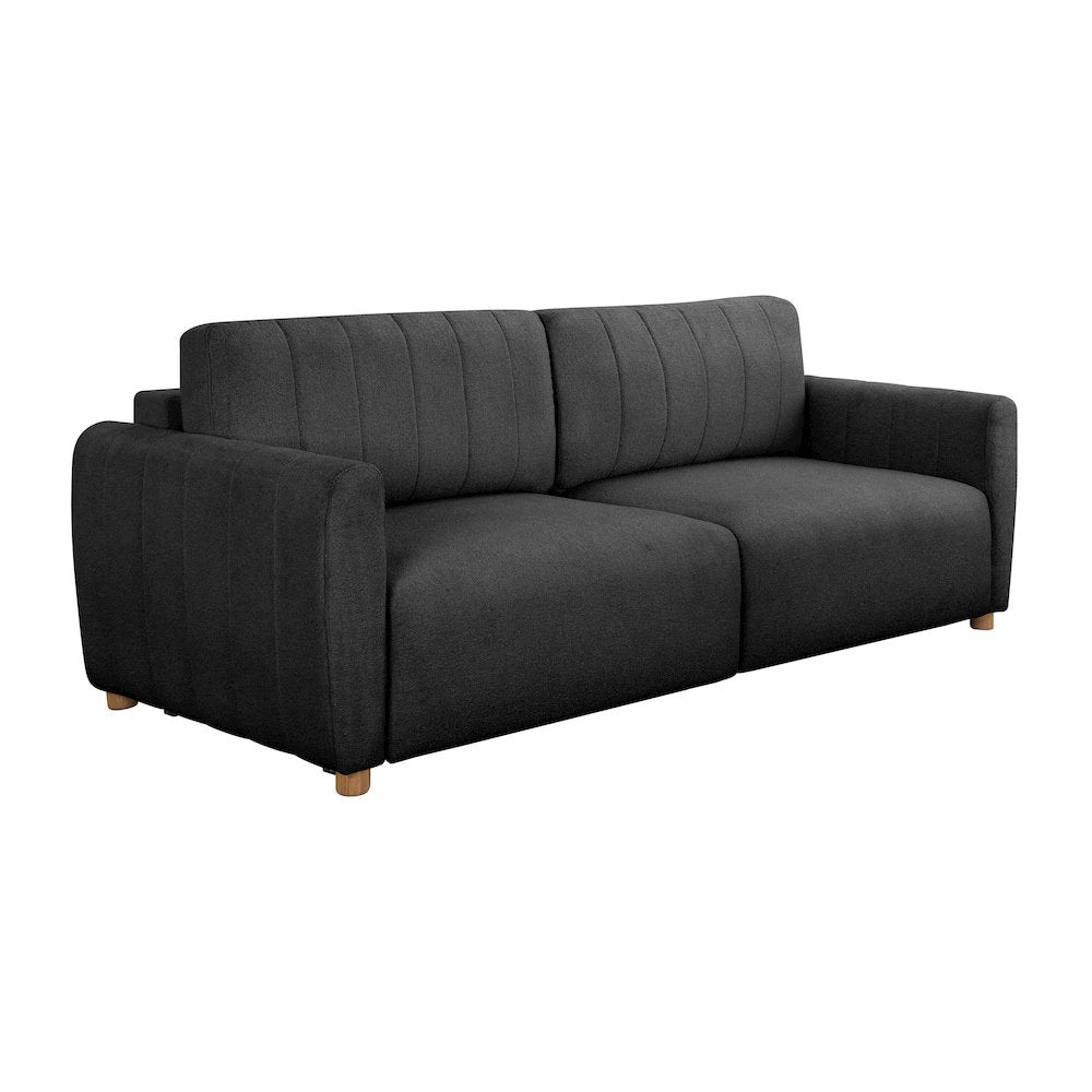 Galloway Convertible Sofa Charcoal Boucle