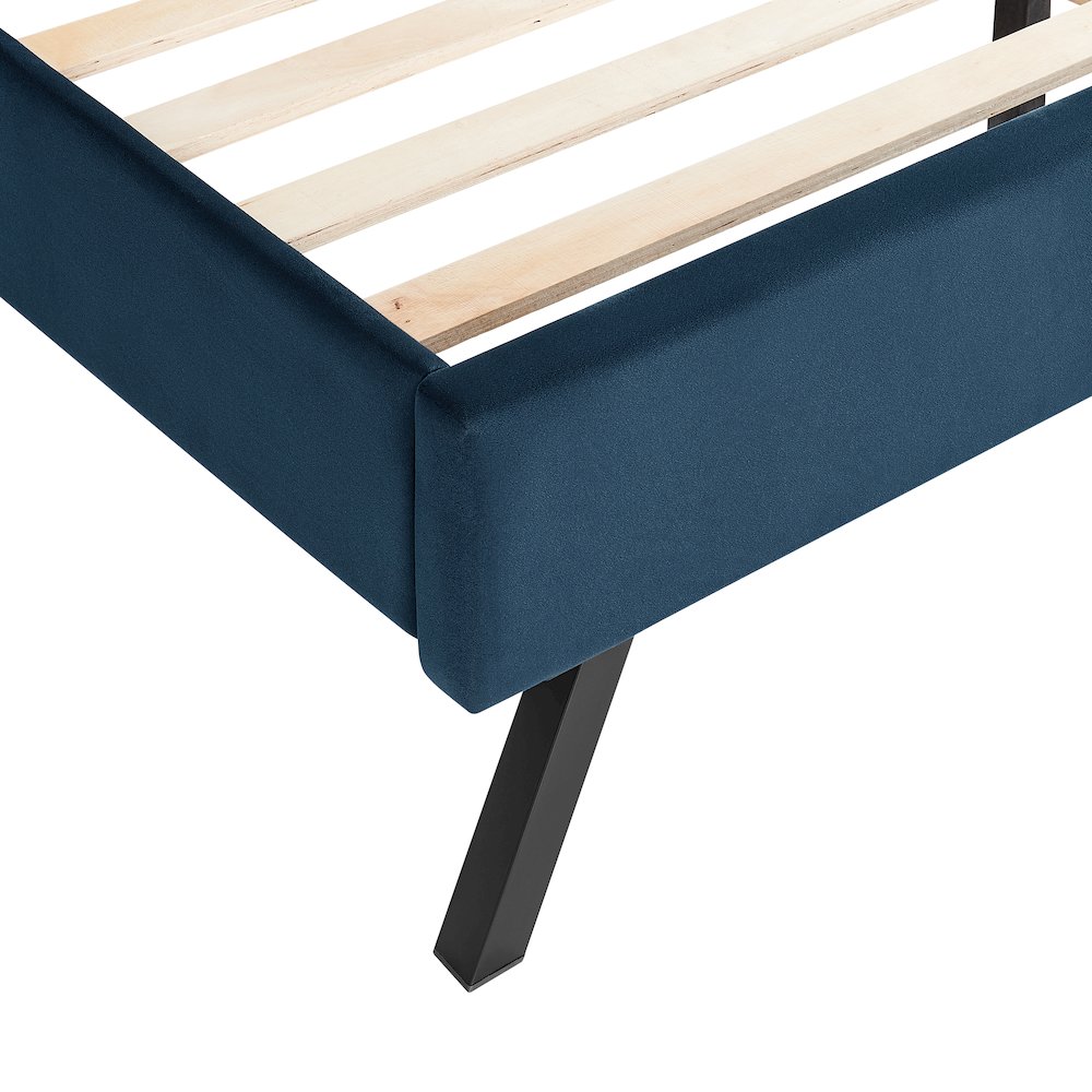 Adaline Upholstered Bed Queen Navy