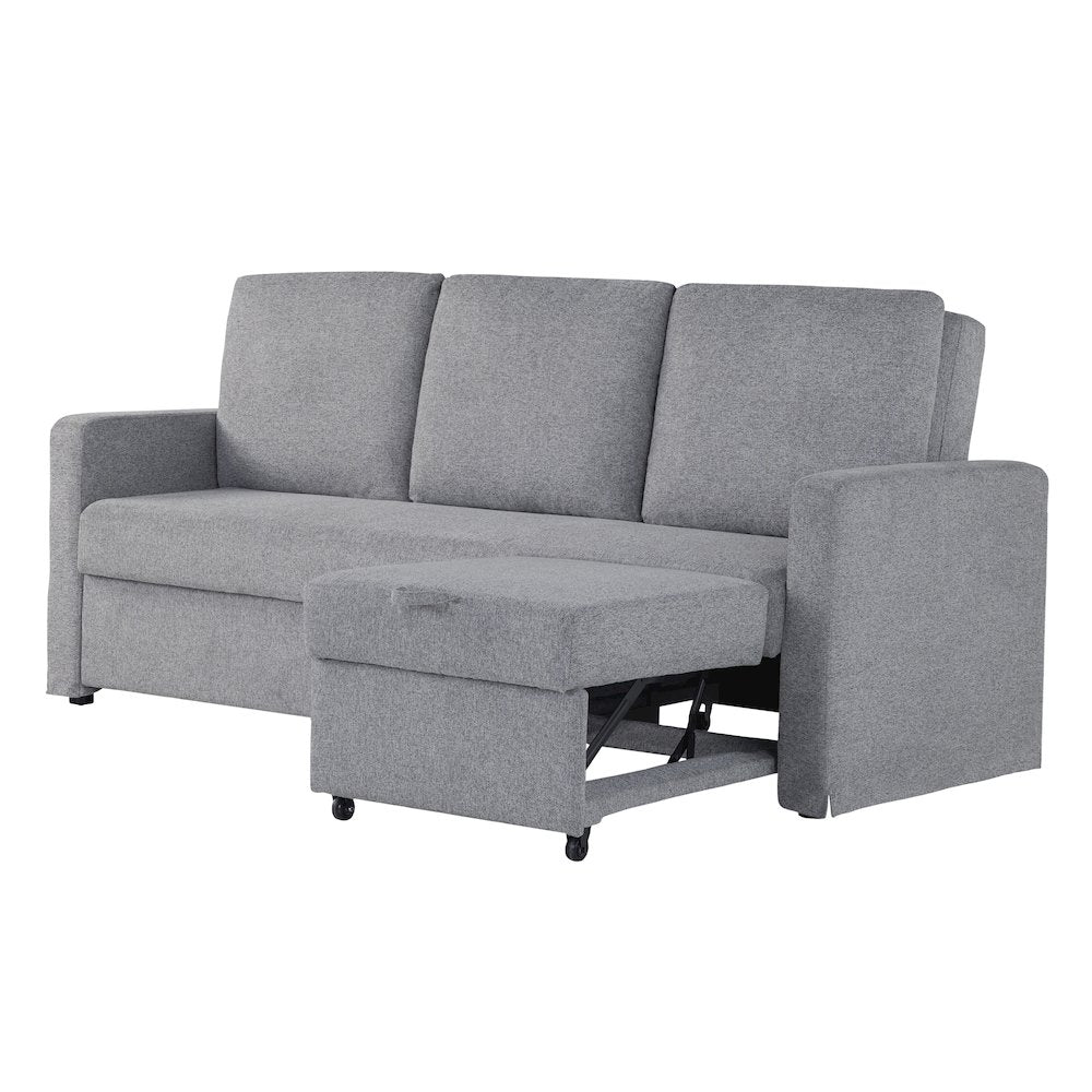 Mia Convertible Sofa Light Gray