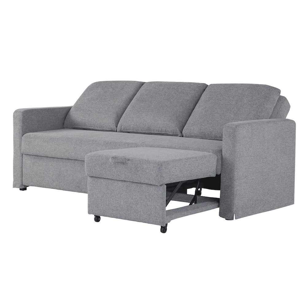 Mia Convertible Sofa Light Gray