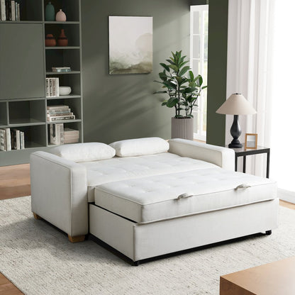 Augustine Full Convertible Loveseat Oyster