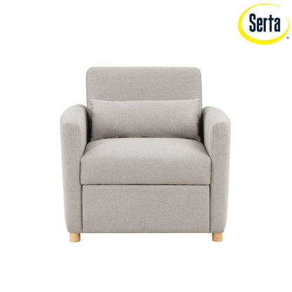 Conley Convertible Chair Light Grey Woven