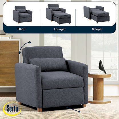 Conley Convertible Chair Navy Woven