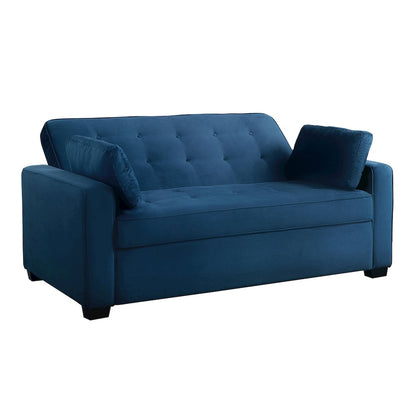 Augustine Queen Convertible Sofa Navy Blue