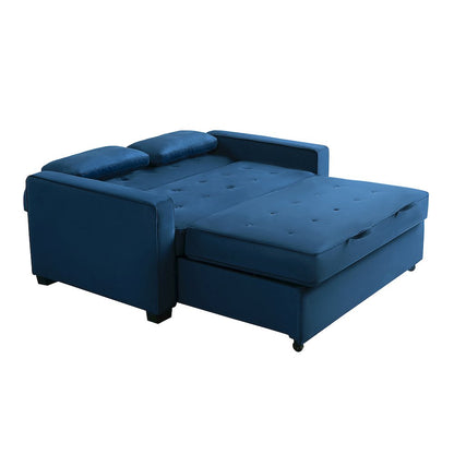 Augustine Queen Convertible Sofa Navy Blue