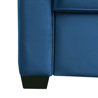 Augustine Full Convertible Loveseat Navy Blue